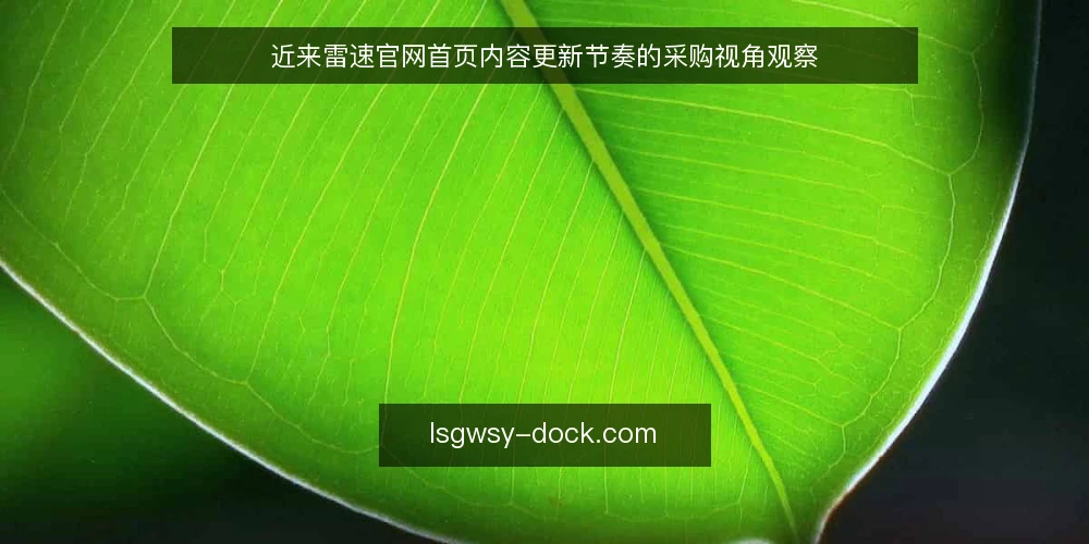 近来雷速官网首页内容更新节奏的采购视角观察 — 先明确评估需求边界 配图