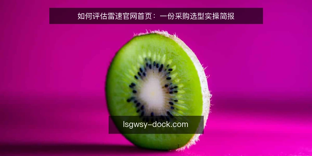 如何评估雷速官网首页:一份采购选型实操简报 — 先定义你要解决的访问需求 配图